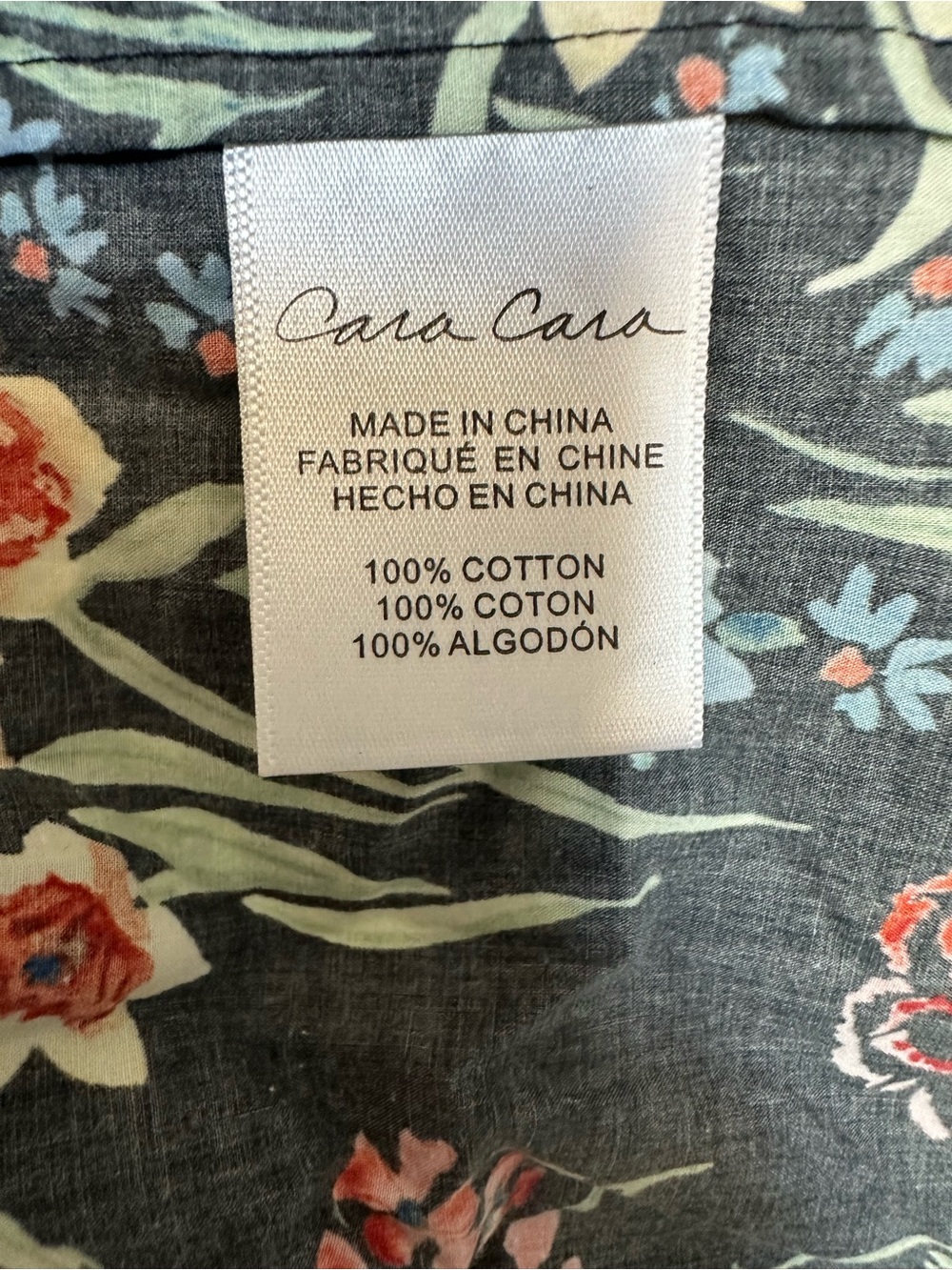 Cara Cara Mimi Floral Bold Garden Print Dress Puff Sleeve XS off the shoulder - Picture 15 of 15
